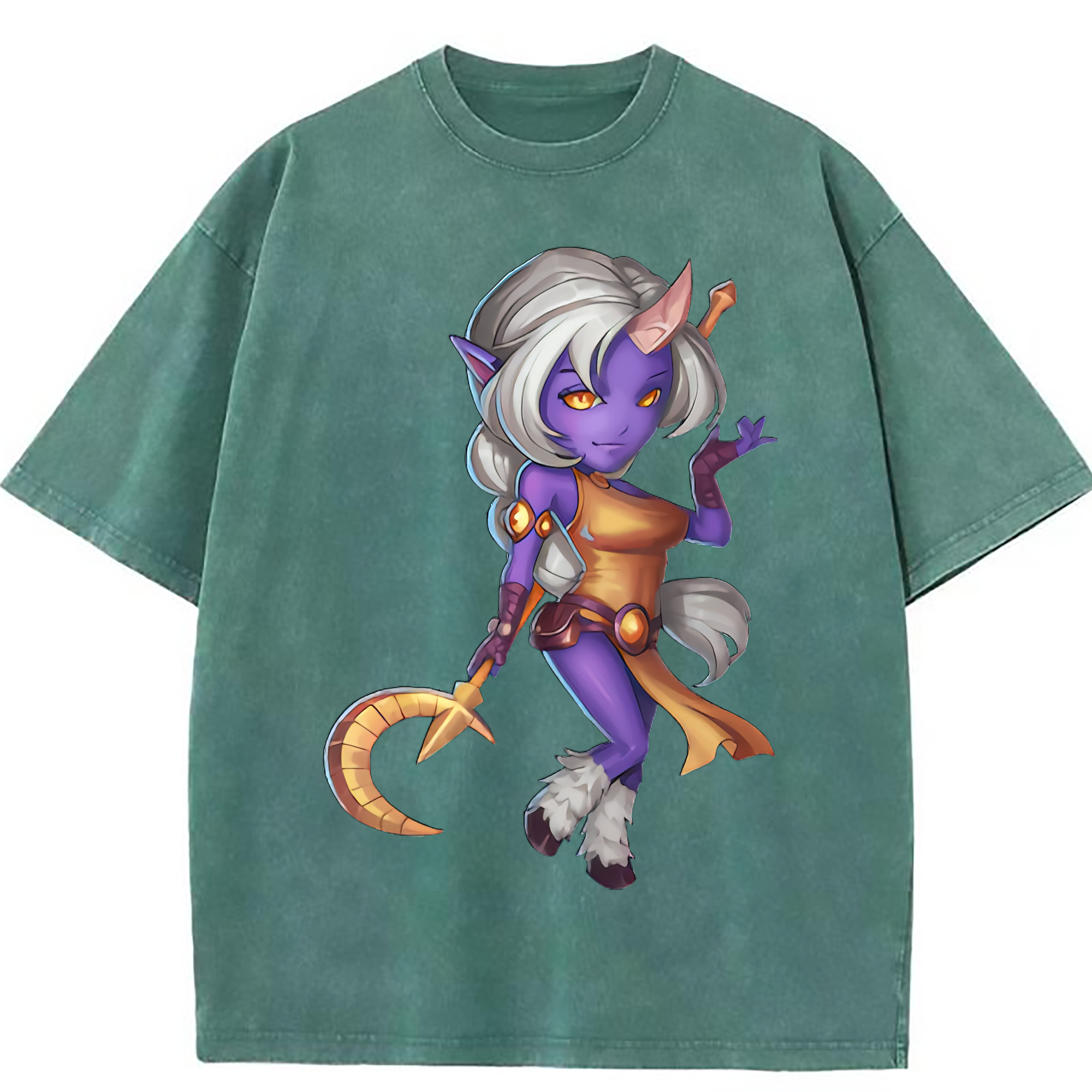 （画像用） リーグ・オブ・レジェンド League of Legends LOL 綿100% ヴィンテージ風 半袖Tシャツ（フロントプリント）